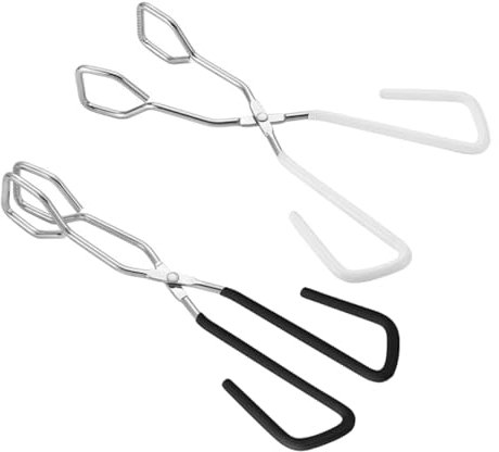 2pcs Iron Food Tongs for Serving and Barbecue Grill Clip
