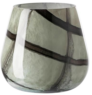 Fink Marly/Vase,Windlicht,schwarz,Salbei/H.17cm,D.18,5cm