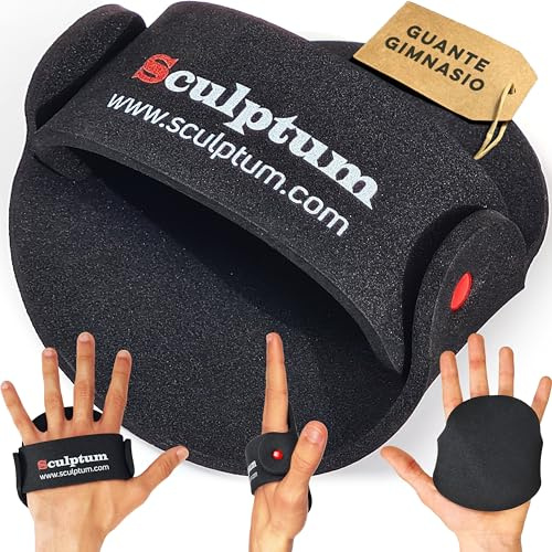 Sculptum Guanti da palestra anti-graffio: impugnatura e protezione per fitness, crossfit e pesi - Imbottitura confortevole e traspirante, materiale del cuscinetto che si adatta alla palestra (M)