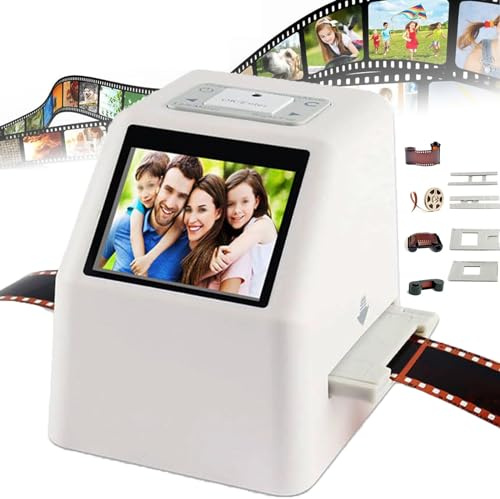 22mp High Resolution Film Slide Scanner, Converts 135/126/110/Films, Slides, Negatives to Jpeg, USB/Sd Digital Film Converter