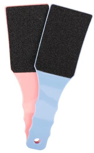 Healeved Fußschaber Hornhaut Doppelseitige Fußpflegefeile aus Ps Ergonomischer Griff zum Entfernen Dicker Hornhaut 2 Stück