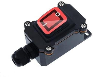 Switian 1 PCS Inline Cord Switch DPST AC 20A-125V,16A-250V, IP65 Waterproof On-Off with Red Light Buttons, One-Side Entry Exit Line,Outdoor Electrical Start Stop Toggle Switch