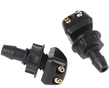 SHUGWA Spruzzatore per Ugello Lavacristallo 2 Pezzi Universale Auto Parabrezza Anteriore Parabrezza Lavavetri Ugelli Getto Acqua Copertura del Beccuccio Rondella Uscita Regolazione Ugello