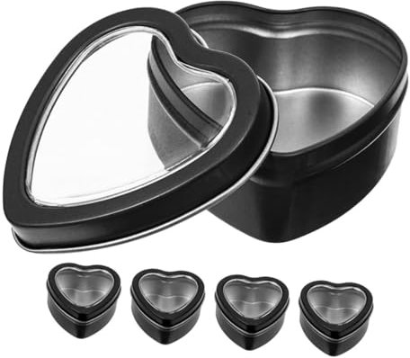 Alipis Scatole Di Riutilizzabili A Forma Di Cuore in Metallo 5 Pezzi Con Coperchio Per Bomboniere Feste E Decorazioni Di San