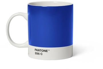 Pantone Taza de café de porcelana, apta para lavavajillas, 375 ml, color azul claro 286