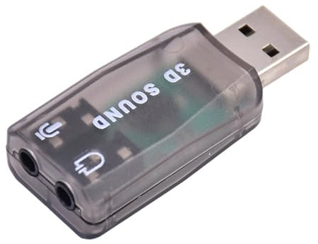 Adaptateur Audio USB - Adaptateur Sonore Externe USB, Adaptateur Sound Stéréo Informatique 5.1 Channel, Adaptateur Audio Plug And De Carte Son . Prend En Charge Les Eplay Pour PC Et Ordinateur