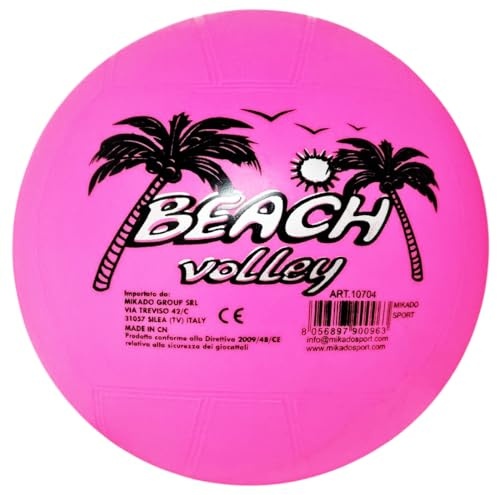 CUCUBA Pallone da Volley Beach Volley in Pvc Soft Tipo Super Santos Modello Fucsia da Allenamento o Partita Taglia 5