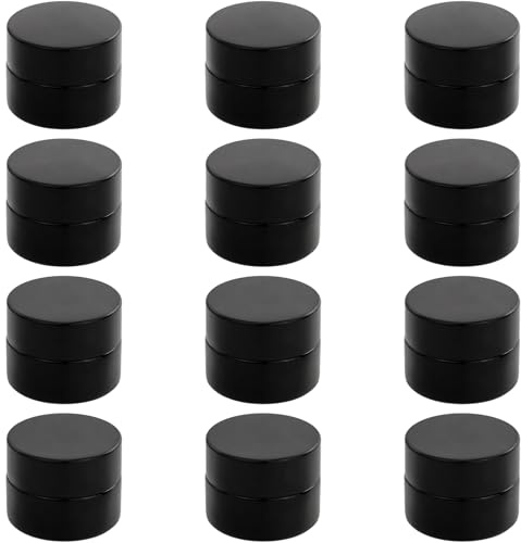 12 Pièces 5 ml pots en verre brun, pots vides en verre ambré, récipients de voyage réutilisables pour cosmétiques, lotions, onguents, huiles essentielles, crèmes