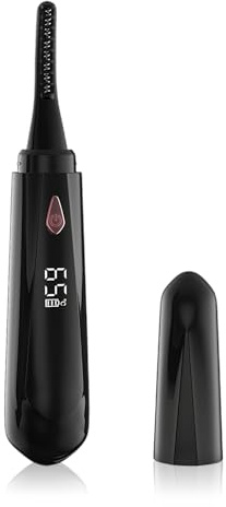 Recourbe Cils Chauffant, Recourbe-Cils Électrique USB Rechargeable avec 4 Niveaux de Température, Recourbe-Cils Portable Chauffant Rapide, Recourbe Cil Professionnel pour Tous Les Cils (Noir)