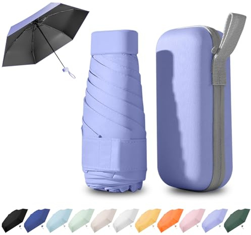 Ancuioyz Regenschirm, Umbrella, Mini Schirm, Kompakt, Leicht, Faltbar Und Uv-Beständig, Geeignet Für Erwachsene Und Kinder