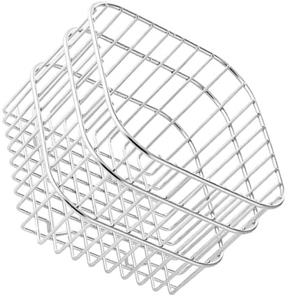 ELEOUTI Cesto Porta Frutta Quadrato Design Cavo in Acciaio Inossidabile 304 Salvaspazio e Facile da Spostare, per Cucina e Conservazione di Frutta e Verdura per