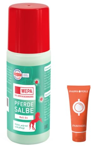 PHARMA PERLE WEPA Pferdesalbe Roll-on 1x 75 ml I Pflege für Muskeln & Gelenke nach sportlicher Aktivität I Kühlend & erfrischend I Mit Rosmarinöl, Arnika, Menthol & Kampfer I Spar-Set Plus give-Away