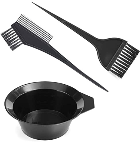 Comebachome Ensemble de coloration de teinture pour cheveux, peigne, brosse avec bol mélangeur, applicateur coloration, peigne, outil Salon bricolage, ornements jardin