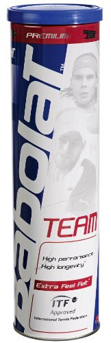 Babolat Tennisbälle Team 4er Dose, gelb, 502011 Einheitsgröße