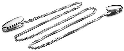 Zilverstad Napkin Clips with Chain, Steel, Silver, 6.5 x 5.6 x 3.7 cm