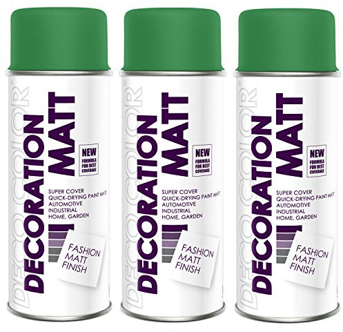 Fahrzeugteile Hoffmann 3er Sparpack DC Lackspray matt 400ml nach RAL freie Farbauswahl (3 Dosen in minzgrün MATT RAL 6029)