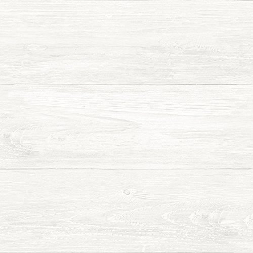 NuWallpaper Reclaimed Shiplap Peel and Stick Wallpaper, White Reclaimed Shiplap Removable Wall Covering, Self Adhesive Wall Covering for Bedroom Living Room Accent Wall