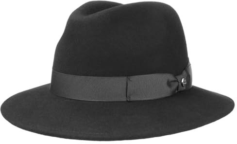 LIERYS Chicago II Wollfilz Travellerhut Herren Made in Italy Regenhut mit Ripsband Packable Wasserabweisend Sommer Winter