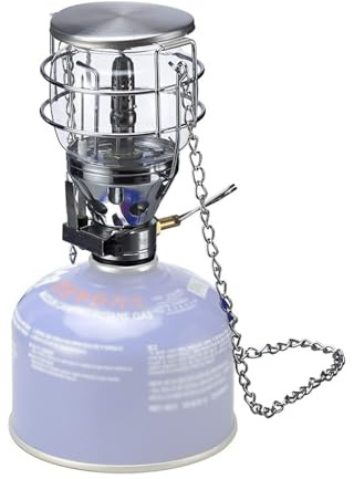 Campingmoon Camping Gas Laterne Portable Gas Lampe Piezo Zündung mit 2 Laternen Mantel und hängende Kette Zelt Lampe T-4