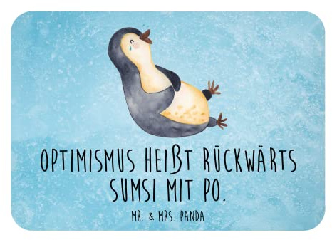 Mr. & Mrs. Panda Magnet Pinguin Lachen - Geschenk, Fröhlich, zettelhalter, LOL, Optimismus, Pinnwandmagnet, haftmagnet, Kühlschrankmagnet, Haha, whiteboardmagnet, Funny, Witzig