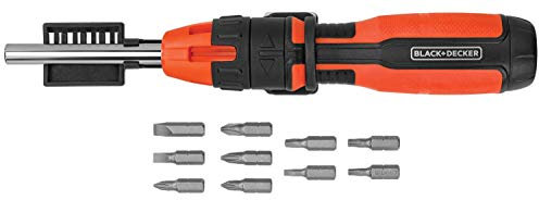 BLACK+DECKER Ratschen-Schraubendreher, 10 Bit (BDHT68000)