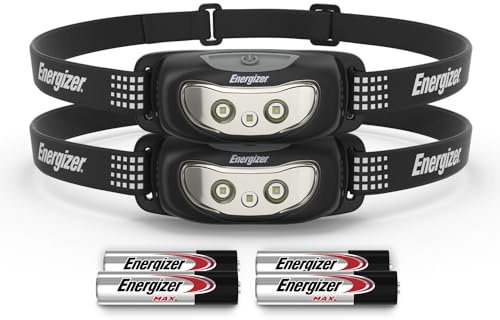 Energizer Universal LED Headlamp 2-Pack, Bright Head Lamp for Camping