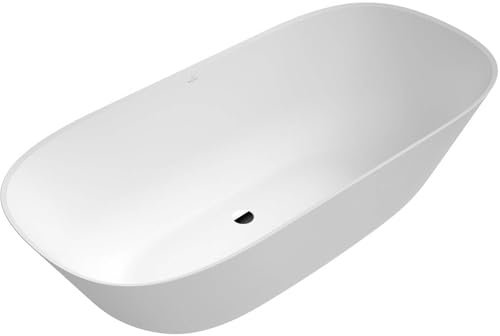 Villeroy & Boch Theano Duo Quaryl Badewanne UBQ175ANH7F200V-, 1750 x 800 mm, freistehend, Farbe: WeiÃŸ - UBQ175ANH7F200V-01