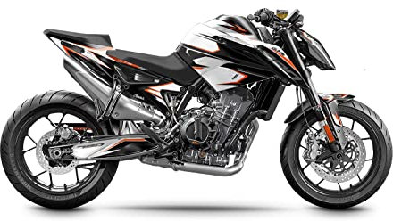 ARider Dekor (Aufkleber) passend für KTM Duke 790 2018-2020 | Finest Edition (Orange)