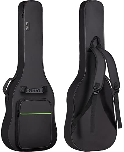 CAHAYA Electric Guitar Bag Gig Bag Case 0.3in Thick Padding Backpack Soft Electric Guitar Case Green CY0293
