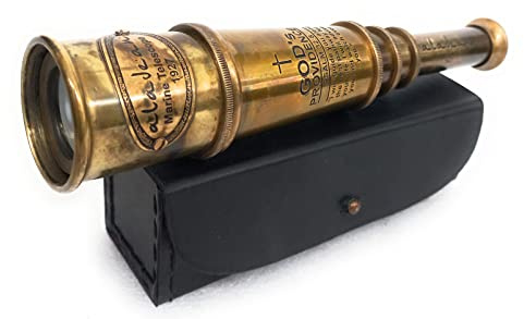 Vintage Spyglass Telescope Engraved Psalm 32:8 - Find Best Pathway - Inspirational Gifts Meaningful Gift Gadget Functional 16 Brass Spyglass with Brilliant Magnification in Gift Box