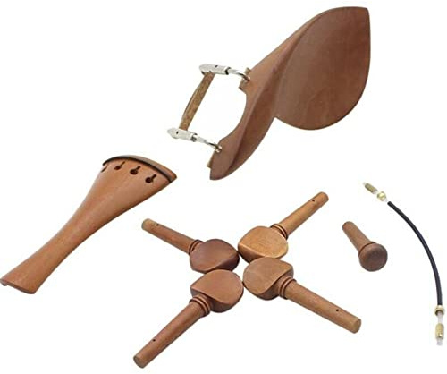 Streichinstrumente Teile SET 4/4 Violin Kinnhalter Kinnhalter Jujube Holz Mit 4 STÜCK Stimmwirbel Saitenhalter Tailgut End Pin Kinnhalter Klemme Geige Zubehör