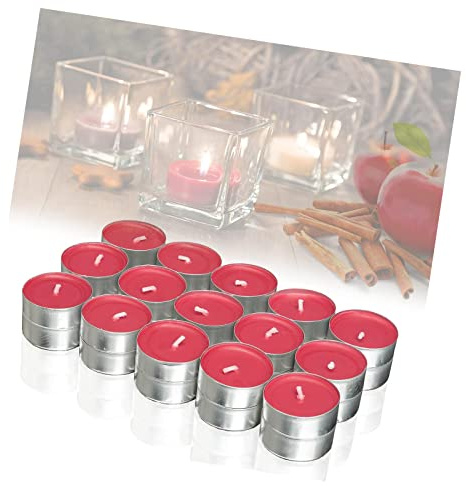 Ein Set von 30 duftenden Teelichtern (Duftkerzen) mit Aluminiumgehäuse, jeweils 3,8 x 1,5 cm