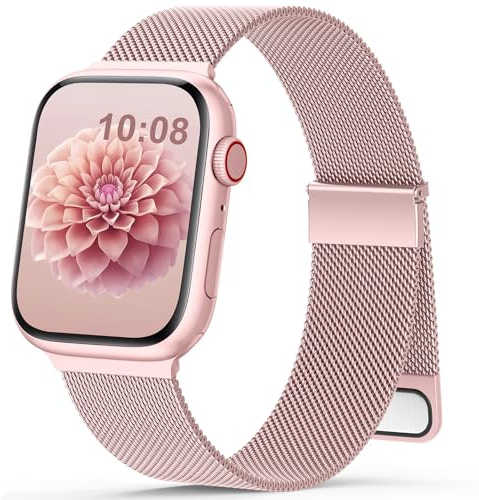 Yoohoo Armband kompatibla med Apple Watch armband 40 mm 41 mm 42 mm 38 mm för dam/herr premium rostfritt stål metall ersättningsarmband för Apple Watch Ultra SE Series 8 7 6 5 4 3 2 1