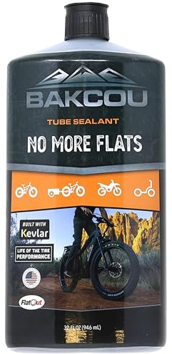 Bakcou - Flat Out - Ultimate Off-Road eBike with Bicycle Sealant for Tire Repair, Prevents Flats, Seals Leaks, Engineered for Tough Conditions