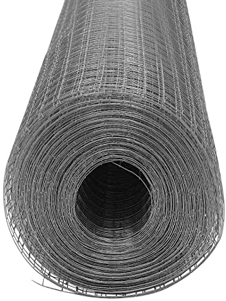 36 x 50' 1/4 inch Hardware Cloth 23 Gauge, Galvanized After Welding Wire Mesh Chicken Wire Fence Roll Garden Welded Wire Fencing, Hardware Cloth for Plant Supports Poultry Netting Cage