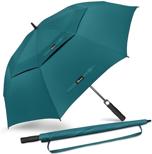 NINEMAX Golf Regenschirm Groß Sturmfest XL/XXL,Großer Regenschirm Sturmfest | Stabil Golfschirm Gross für Herren Damen 2 Personen