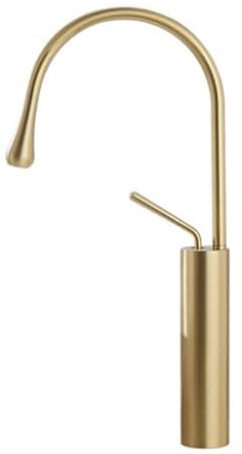 Grifos de baño Mezclador de lavabo alto Fregadero alto Grifo Grifos de lavabo gourmet Grifo de agua Frío caliente 360 Grifos Grúa Latón Negro, Grifo de oro cepillado, CHINA