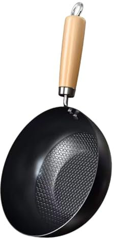 Antihaft-Kochgeschirr-Set mit Griff, 36 x 20 x 7,50 cm, Wok-Pfanne, Grillpfanne, Bratpfanne, Schmortopf, Sautepfanne für Mini-Küche, Schwarz