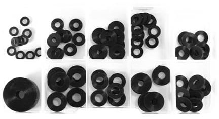 Rondella di guarnizione in gomma in silicone m2 -M8 - cuscinetto di tenuta con ammortizzatore impermeabile nero morbido - Assorbimento di ammortizzatori per viti, impianti idraulici ed elettronica