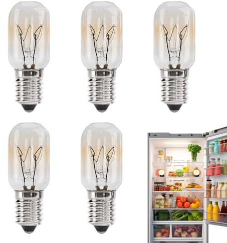 5 PCS 15W E14 Salt Lamp Light Bulbs, 220V-240V Scentsy Warmer Bulb Screw, Dimmable Warm White 2700K Edison SES Bulb, Replacement for Wax Warmers Himalayan Salt Lamps Fridge Ovens & Small Appliances