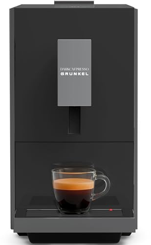 Grunkel DARKCAFPRESSO, Cafetera Súper Automática, 20 Bares, 1,2L, Molinillo Desmontable, Pantalla Táctil