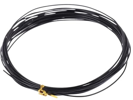 Fil d'entraînement pour bonsaï Fil de fer en aluminium anodisé noir for bonsaï, outil de jardinage for la formation des plantes, 1 mm, 1,5 mm, 2 mm, 2,5 mm, 3 mm(1.5mmx5 meters)