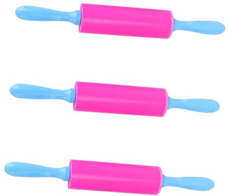HOODANCOS 3pcs Handmade Clay Rolling Pin Set DIY Ultra Light Boys and Girls Craft Tools for Children's Modeling and Dough Shaping Random Colors