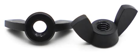 M3 M4 M5 M6 M8 M10 M12 Schwarze Nylon-Kunststoff-Flügelmutter DIN315(M6 2pcs)