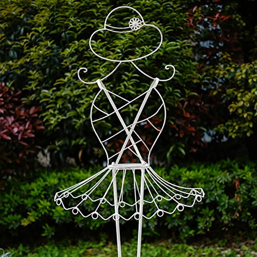 Obelisco da giardino in ferro per piante rampicanti, supporto decorativo per fioriere, aiuole, cortili e terrazze, artigianato invecchiato