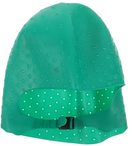 TOGEVAL Cuffia la Colorazione dei Capelli in Silicone Verde con Aghi per Sezioni Precise, Facile da Pulire, per Applicazione Professionale in Salone a Casa