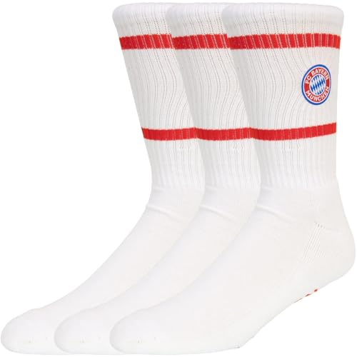 FC Bayern München Logo Stripe Socks Socken 3er Pack