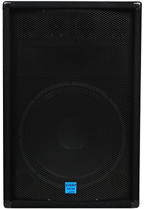 Gemini GSM-1585 175 W Noir Haut-parleurs Paire d'enceintes à 2 voies, avec fil, Terminal + 2 x 6.3 mm, 175 W, 40 – 20000 Hz, Noir)