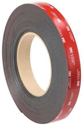 3M Ruban mousse adhésif double face acrylique VHB 5925 F, Noir, 12 mm x 33 m