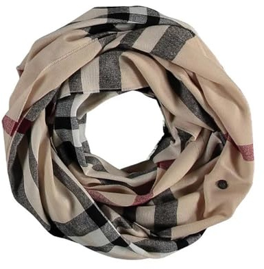 FRAAS Echarpe Loop 60 x 78 cm - Made in Germany - Echarpe tubulaire à carreaux pour femmes - Polyacryliqueur femmes